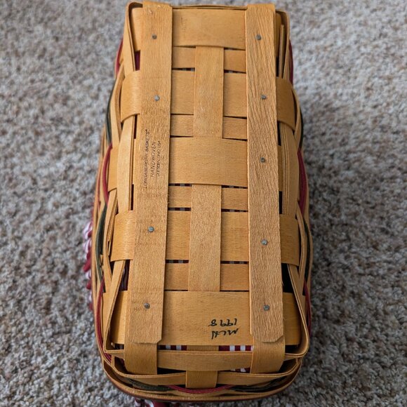 1998 Longaberger Christmas Collection Holiday Sleigh Basket - Picture 3 of 5